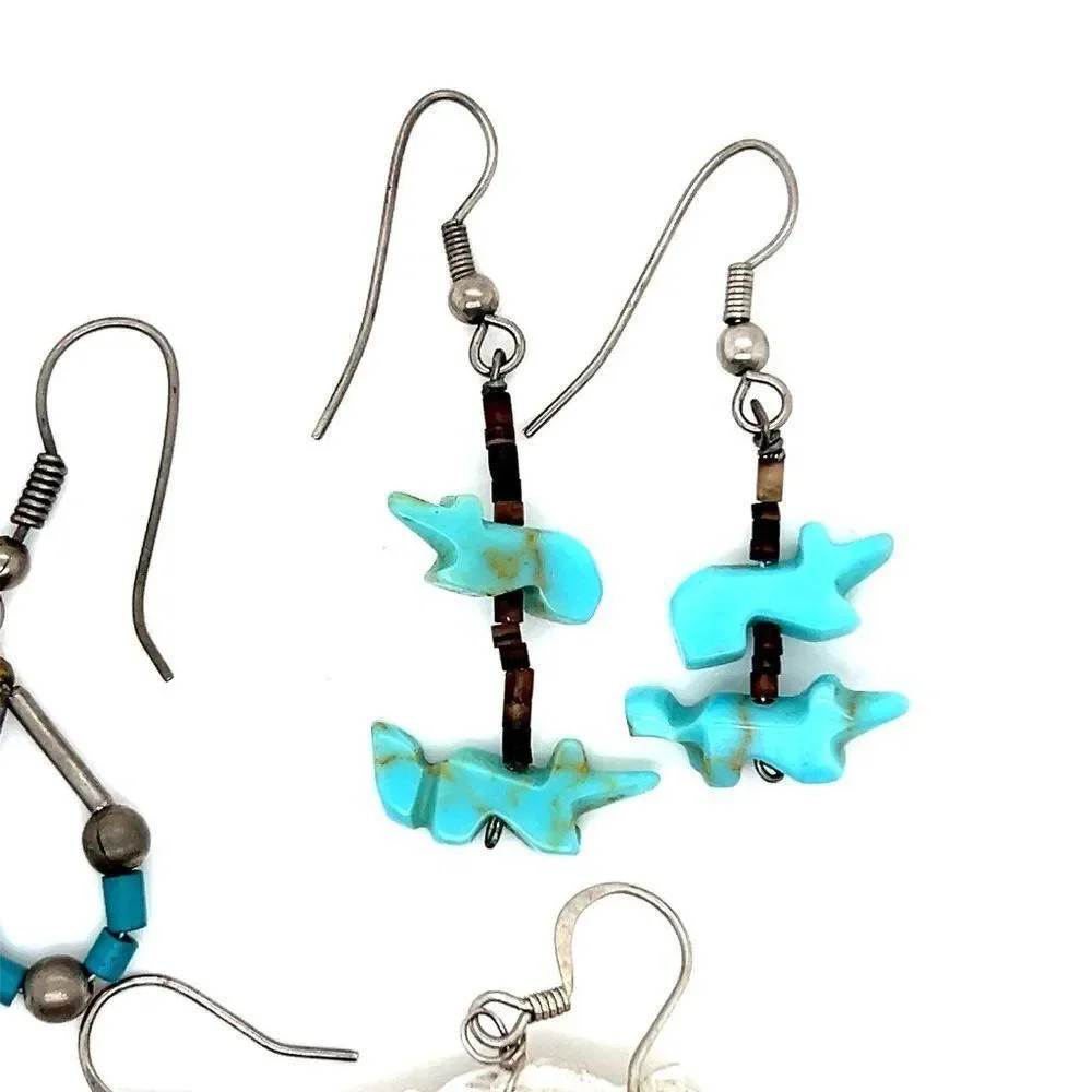 3 Pairs of Dangle Earrings‎